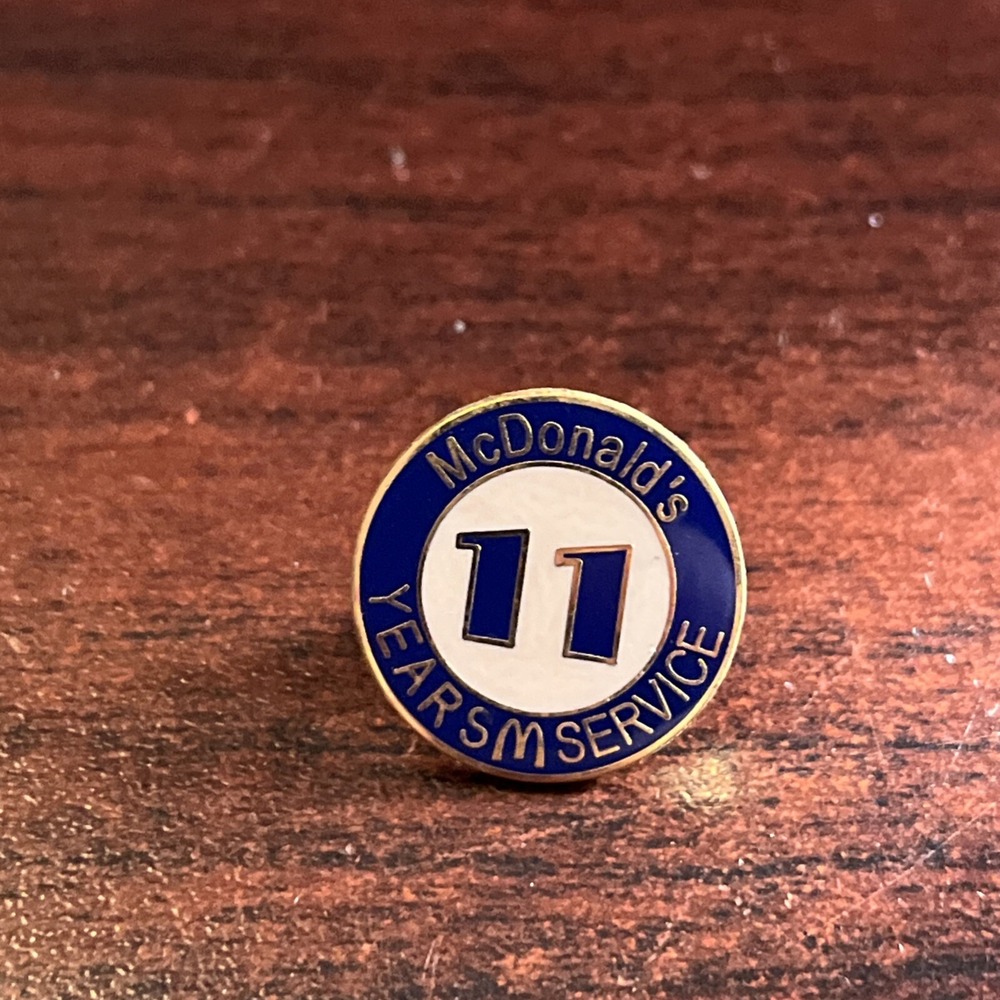 McDonald's 11 Years Of Service Employee Lapel Hat Pin